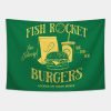 Fish Rocket Burgers Yellow Tapestry Official Bob's Burgers Merch