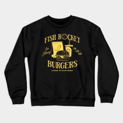 Fish Rocket Burgers Yellow Crewneck Sweatshirt Official Bob's Burgers Merch