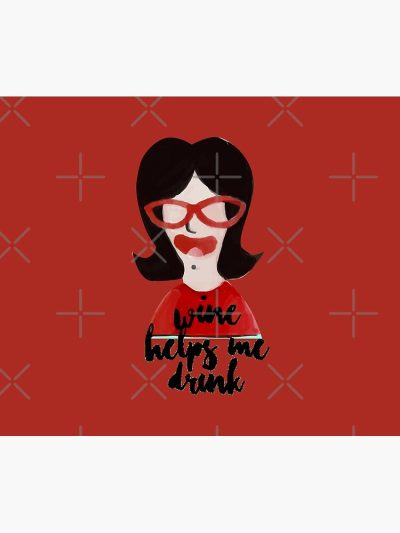 Wine Helps Me Drink - Eyesasdaggers Tapestry Official Bob's Burgers Merch