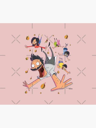 Comic Art Family Falling Tapestry Official Bob's Burgers Merch