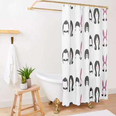 Silhouettes Shower Curtain Official Bob's Burgers Merch