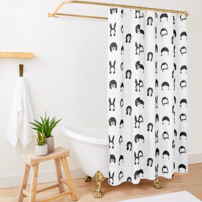 Burger Family Pack Shower Curtain Official Bob's Burgers Merch