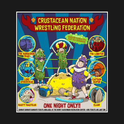 Crustacean Nation Wrestling Federation Kids Hoodie Official Bob's Burgers Merch