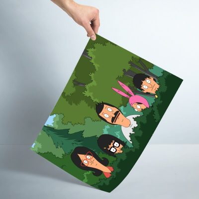 Anime B Burgers Poster Custom Satin Poster Print cloth fabric wall poster print Silk Fabric Print 5 - Bob's Burgers Store