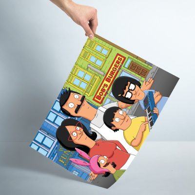 Anime B Burgers Poster Custom Satin Poster Print cloth fabric wall poster print Silk Fabric Print 8 - Bob's Burgers Store