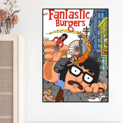 Cartoon B Bobs B Burgers Cool POSTER Prints Wall Painting Bedroom Living Room Decoration Home 4 - Bob's Burgers Store